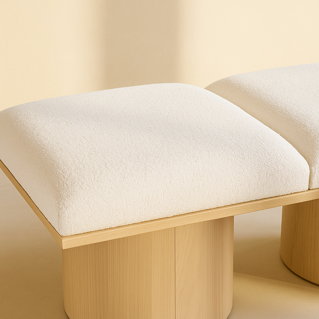 Pavilion Boucle Fabric 2pc. Modular Bench