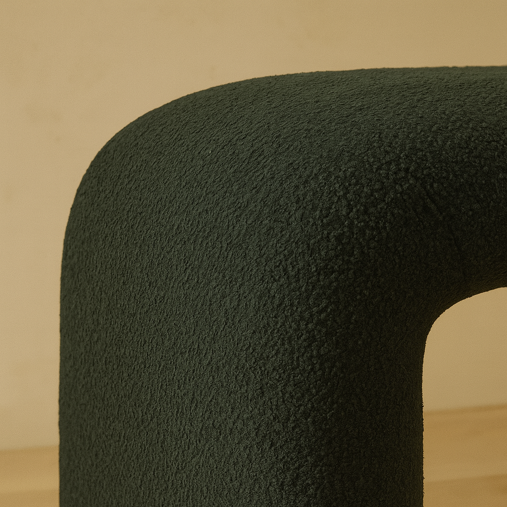 Small Niagara Boucle Fabric Bench