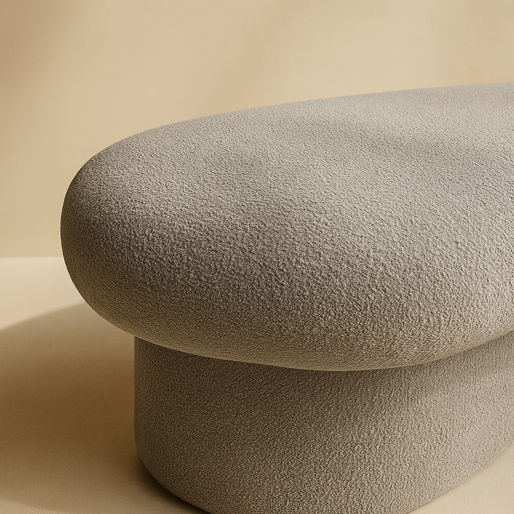 Luka Boucle Fabric Bench