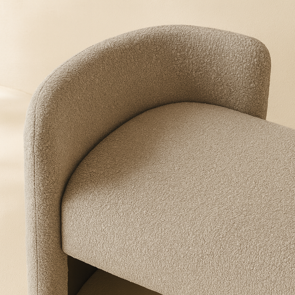 Peyton Boucle Fabric Bench