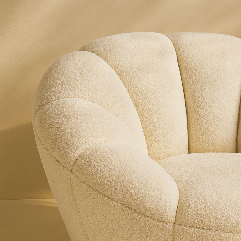 Dream Faux Sheepskin Swivel Accent Chair