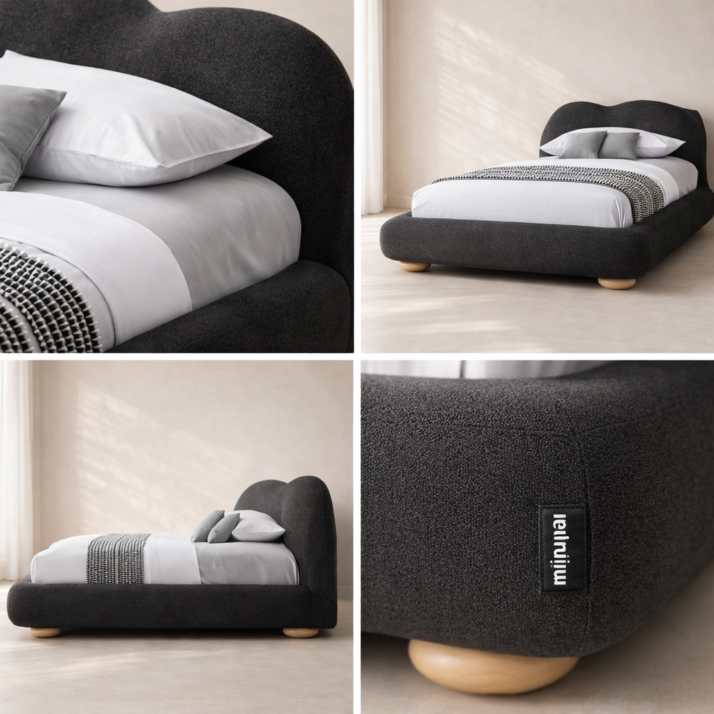 Hyde Boucle Fabric Bed