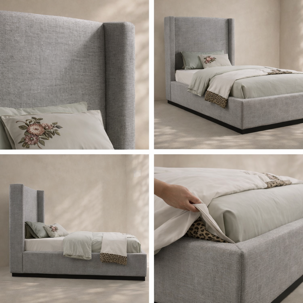 Flynn Linen Fabric Bed