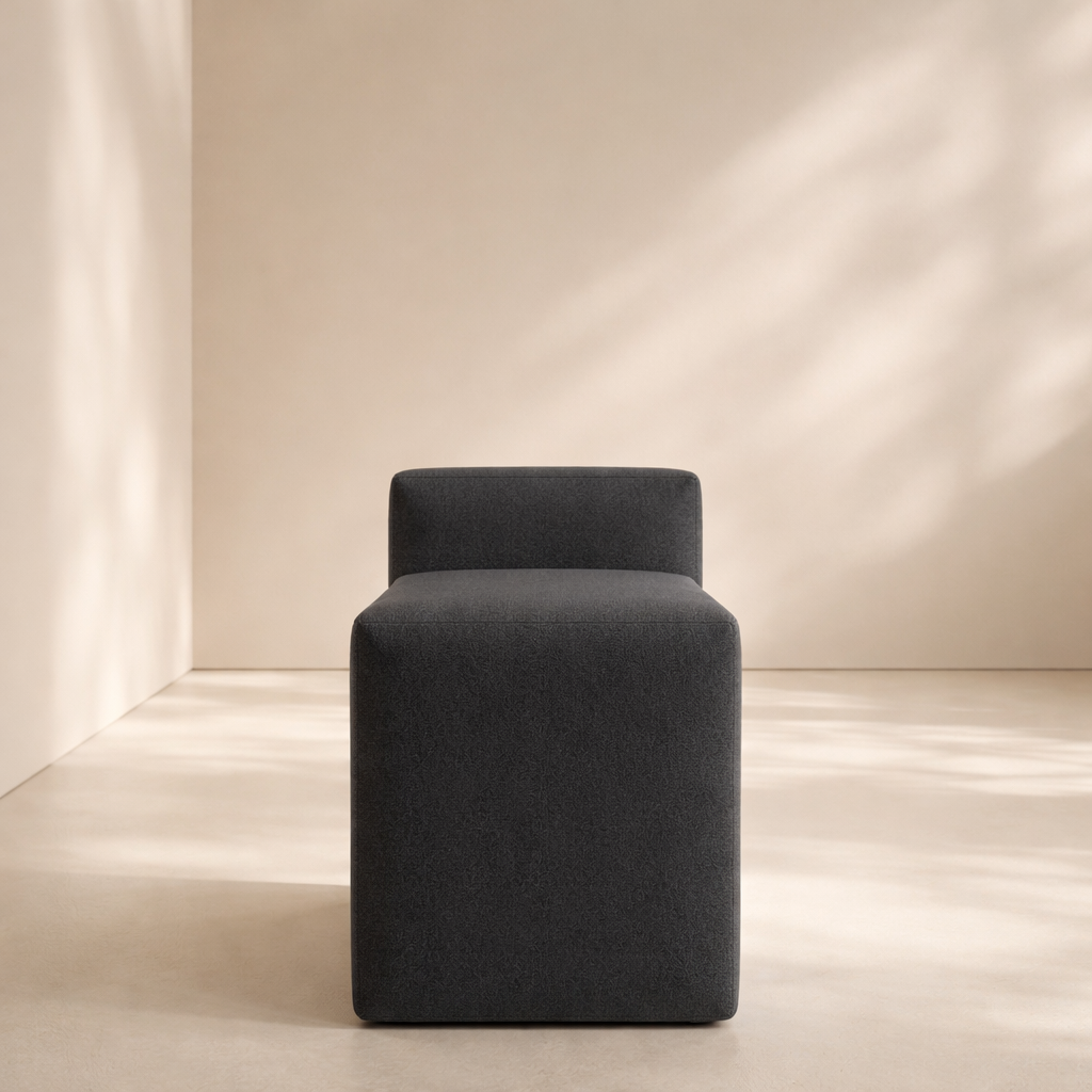 Stylus 51" Boucle Fabric Bench