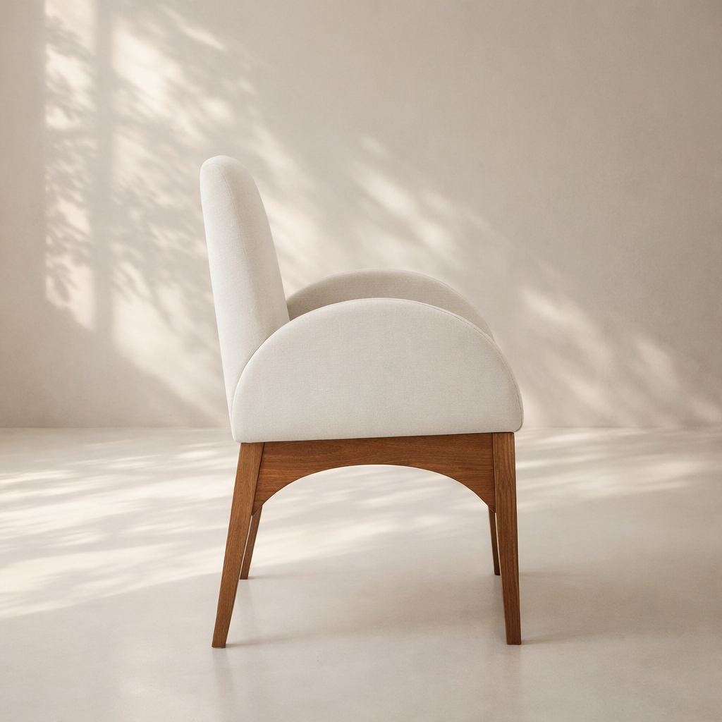 Waldorf 23" Chenille Fabric Dining Arm Chair