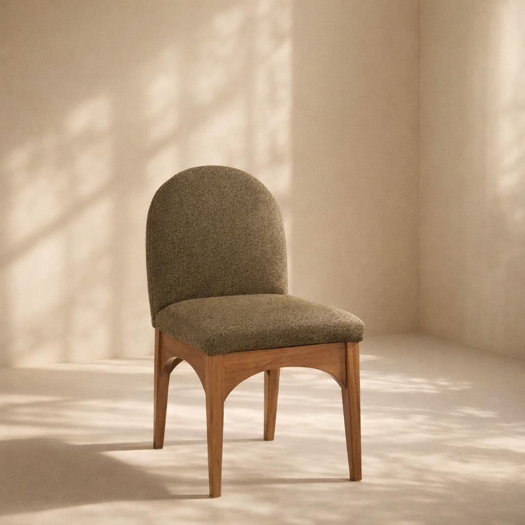 Waldorf 18" Boucle Fabric Dining Side Chair