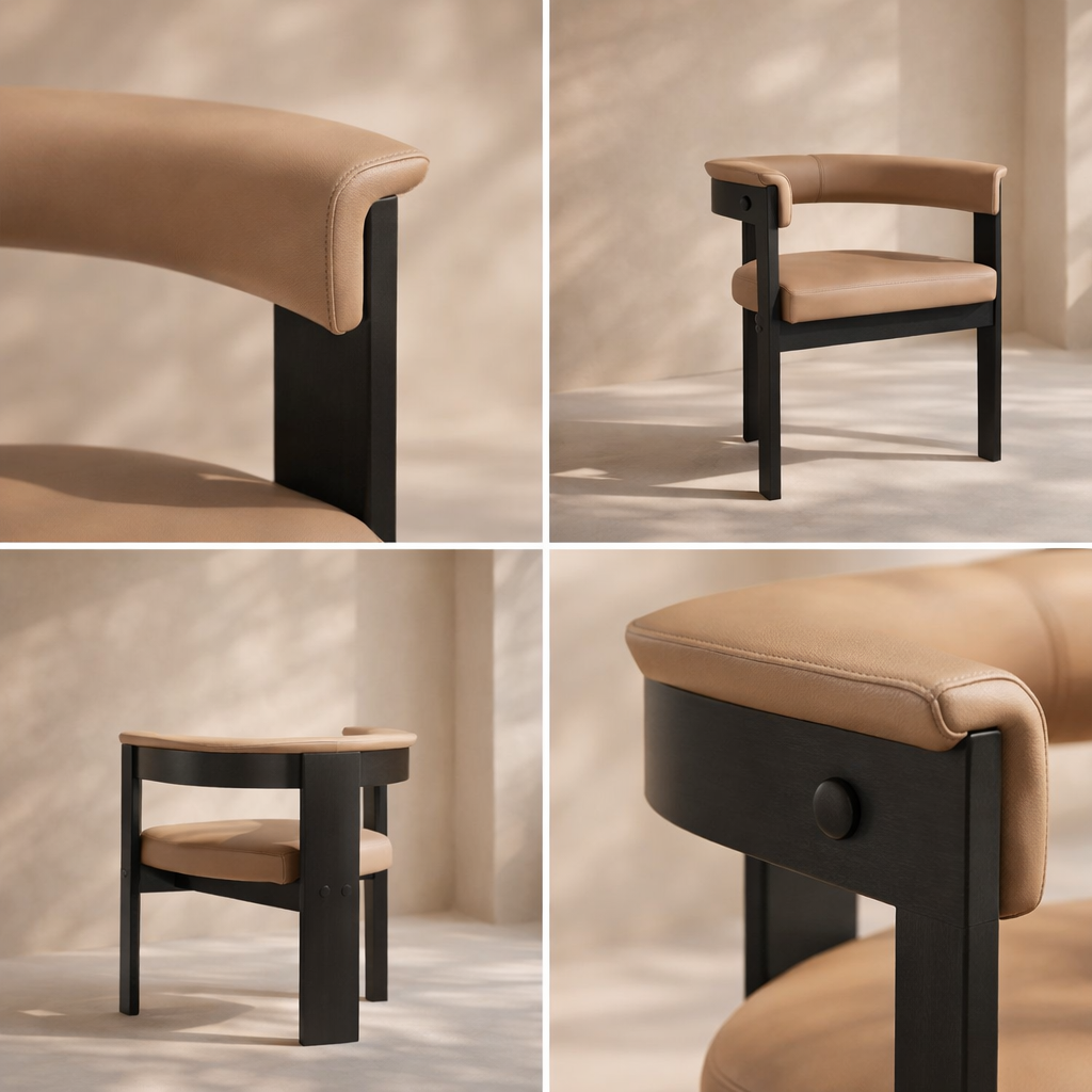 Romeo Vegan Leather Dining Chair (set of 2)