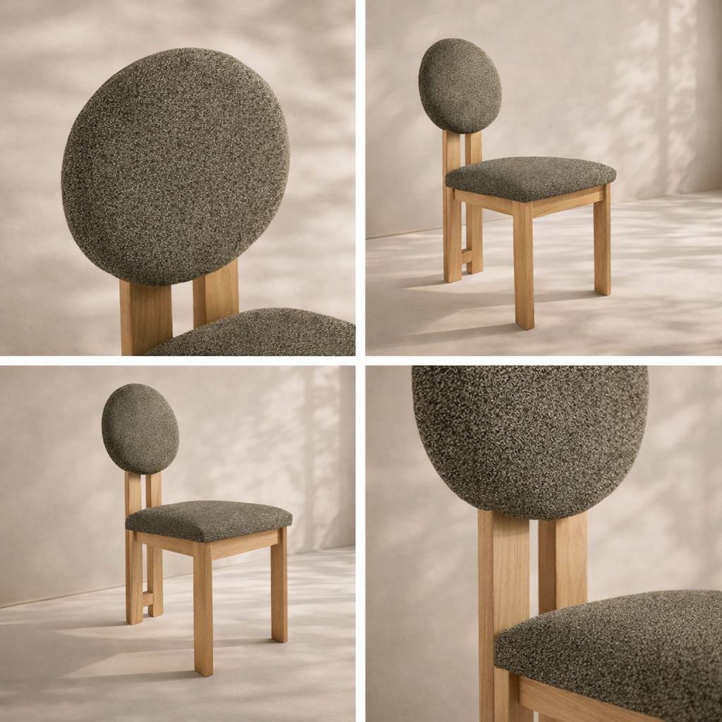 Napa Boucle Fabric Dining Chair (set of 2)