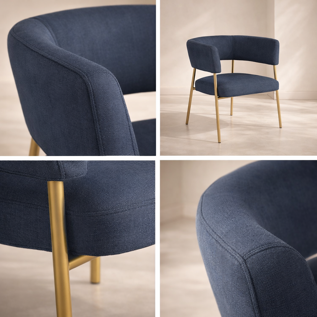 Creston Linen Fabric Dining Chair