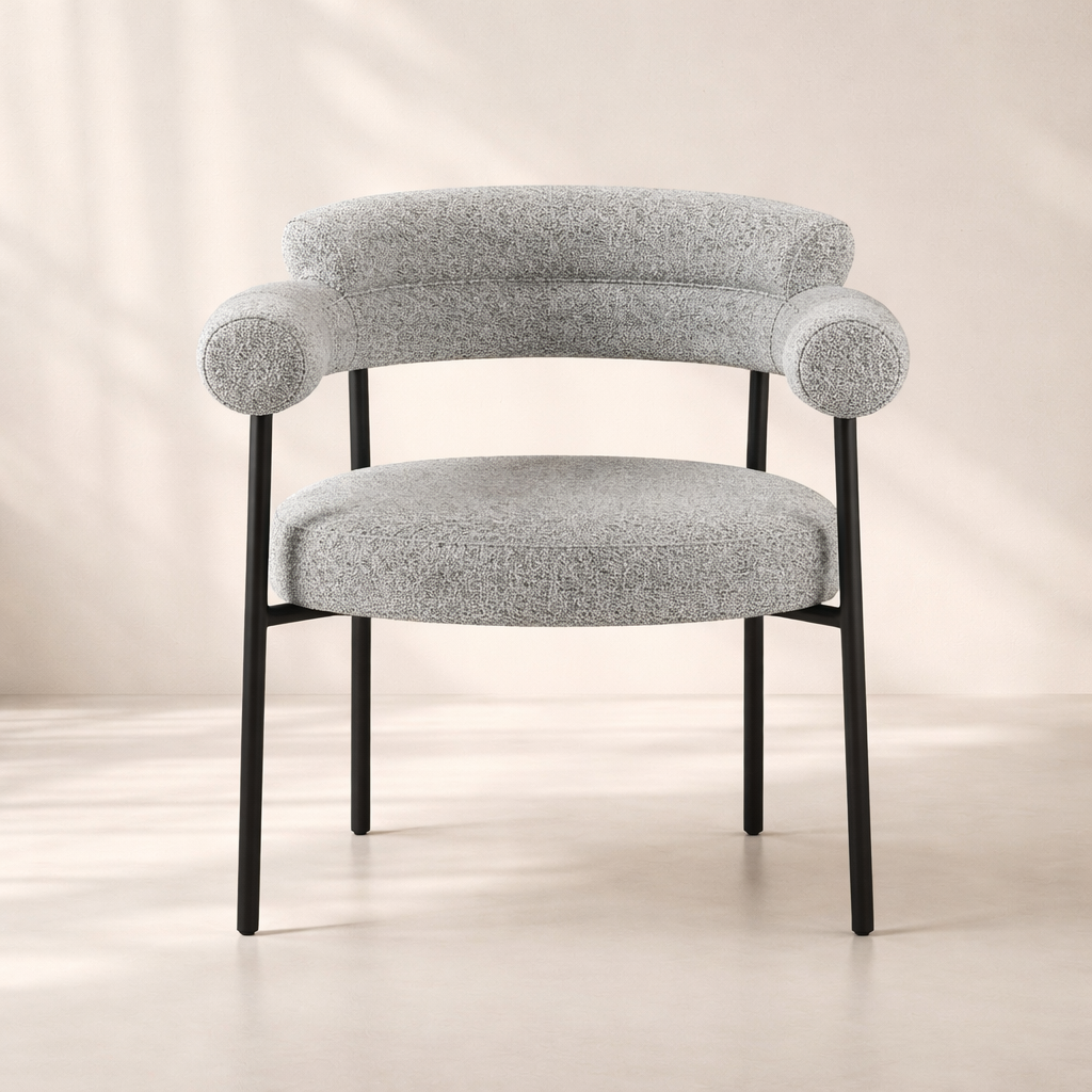 Blake Boucle Fabric Dining Chair