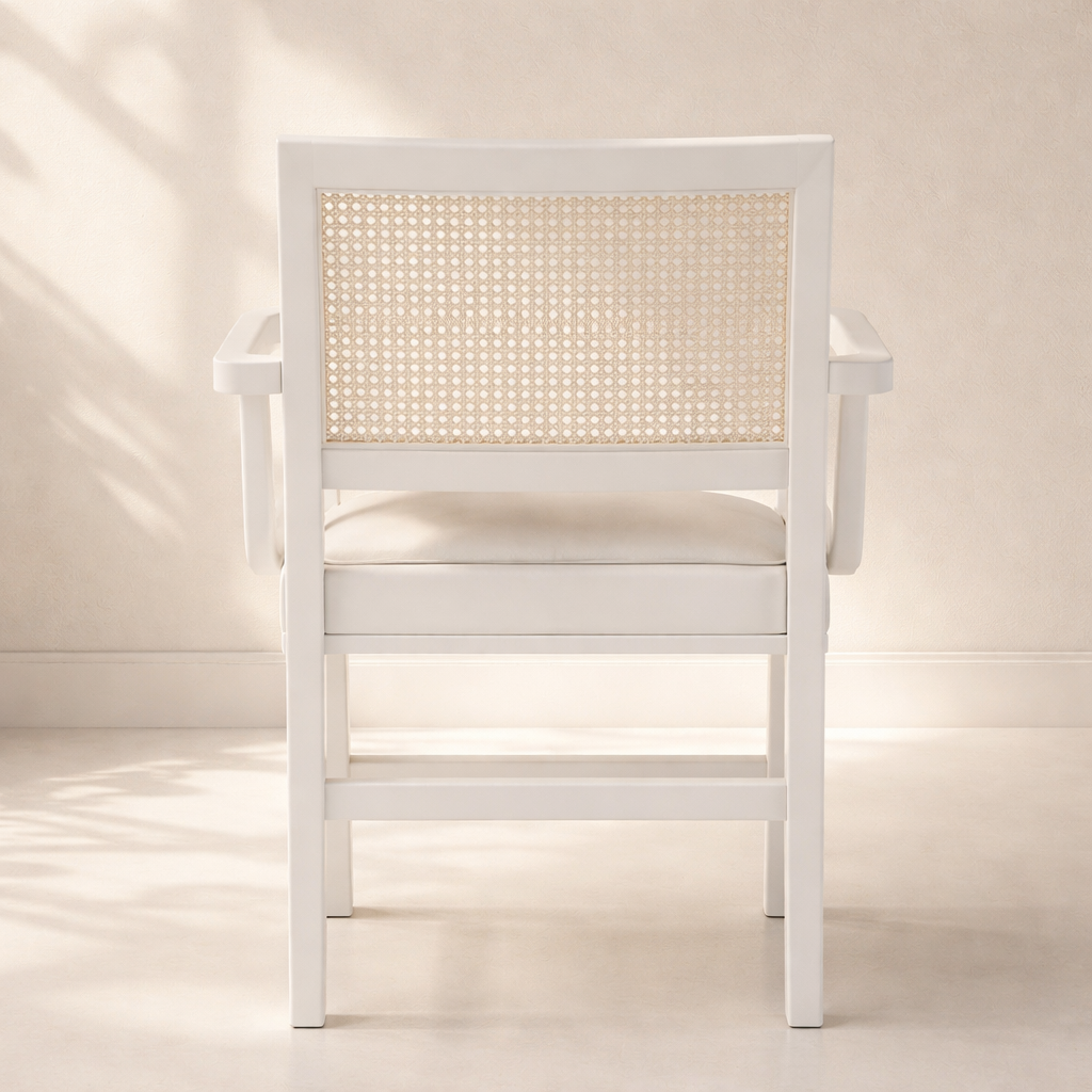 Abby Vegan Leather Upholstered Dining Arm Chair (set of 2)