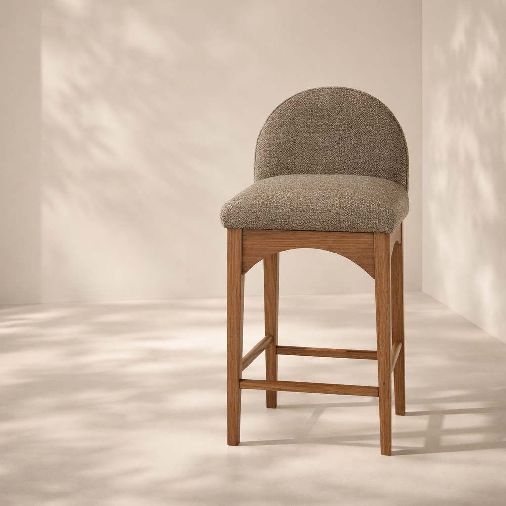 Waldorf 18" Boucle Fabric Counter Chair