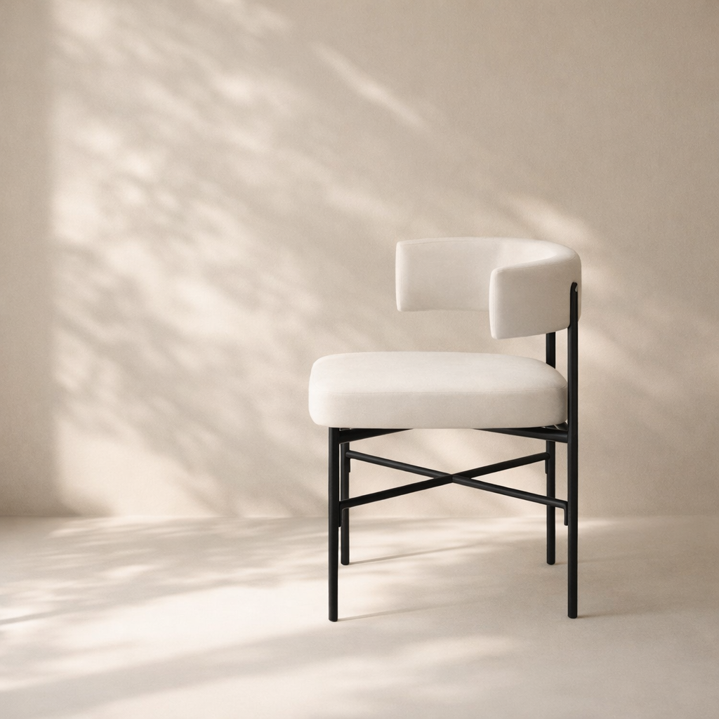 Rivage Linen Textured Fabric Upholstered Dining Chair (set of 2)