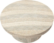 Legatto Travertine Finish Indoor / Outdoor Concrete Coffee Table
