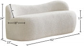 Flair Boucle Fabric Bench