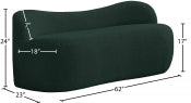 Flair Boucle Fabric Bench