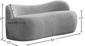 Flair Boucle Fabric Bench