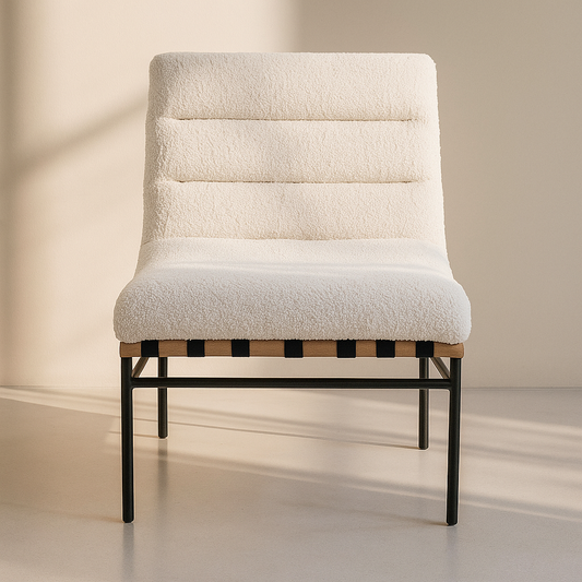 Burke Boucle Fabric Accent Chair