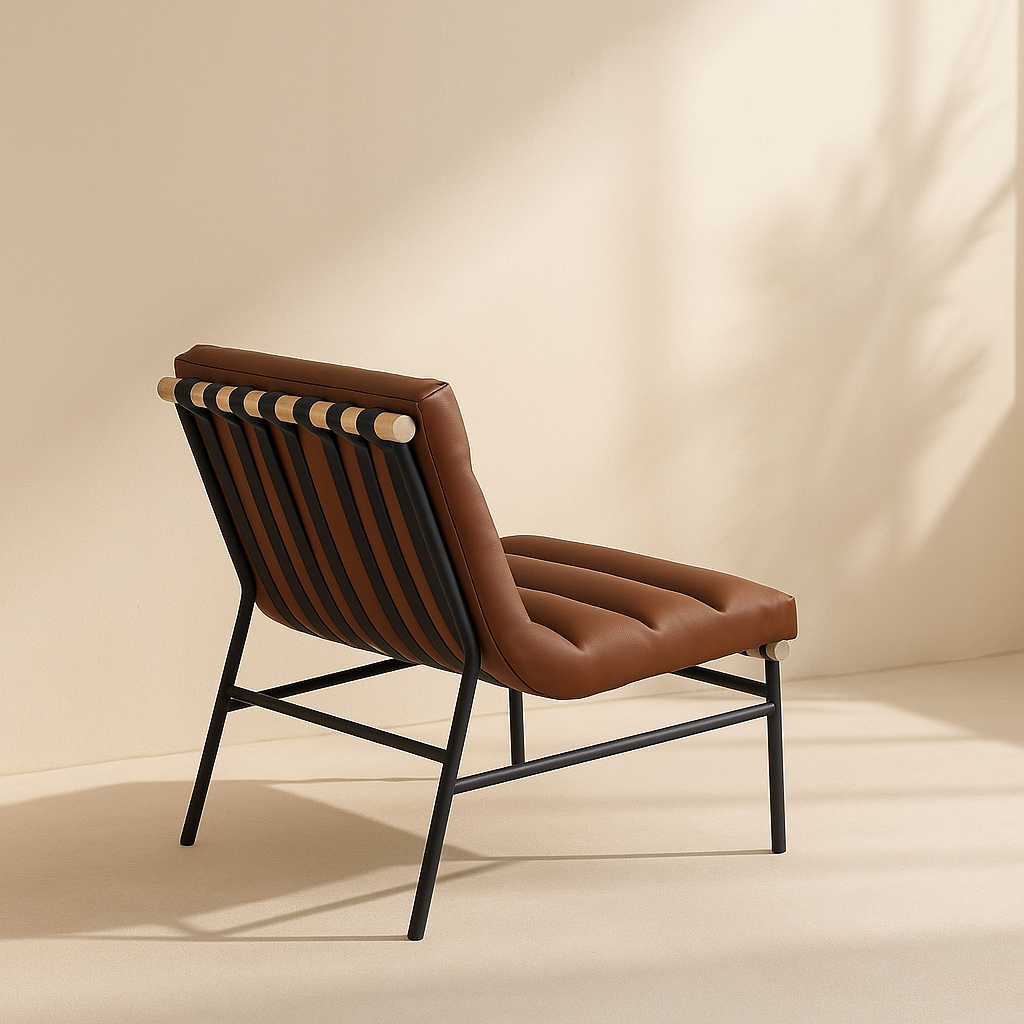 Burke Vegan Leather Accent Chair