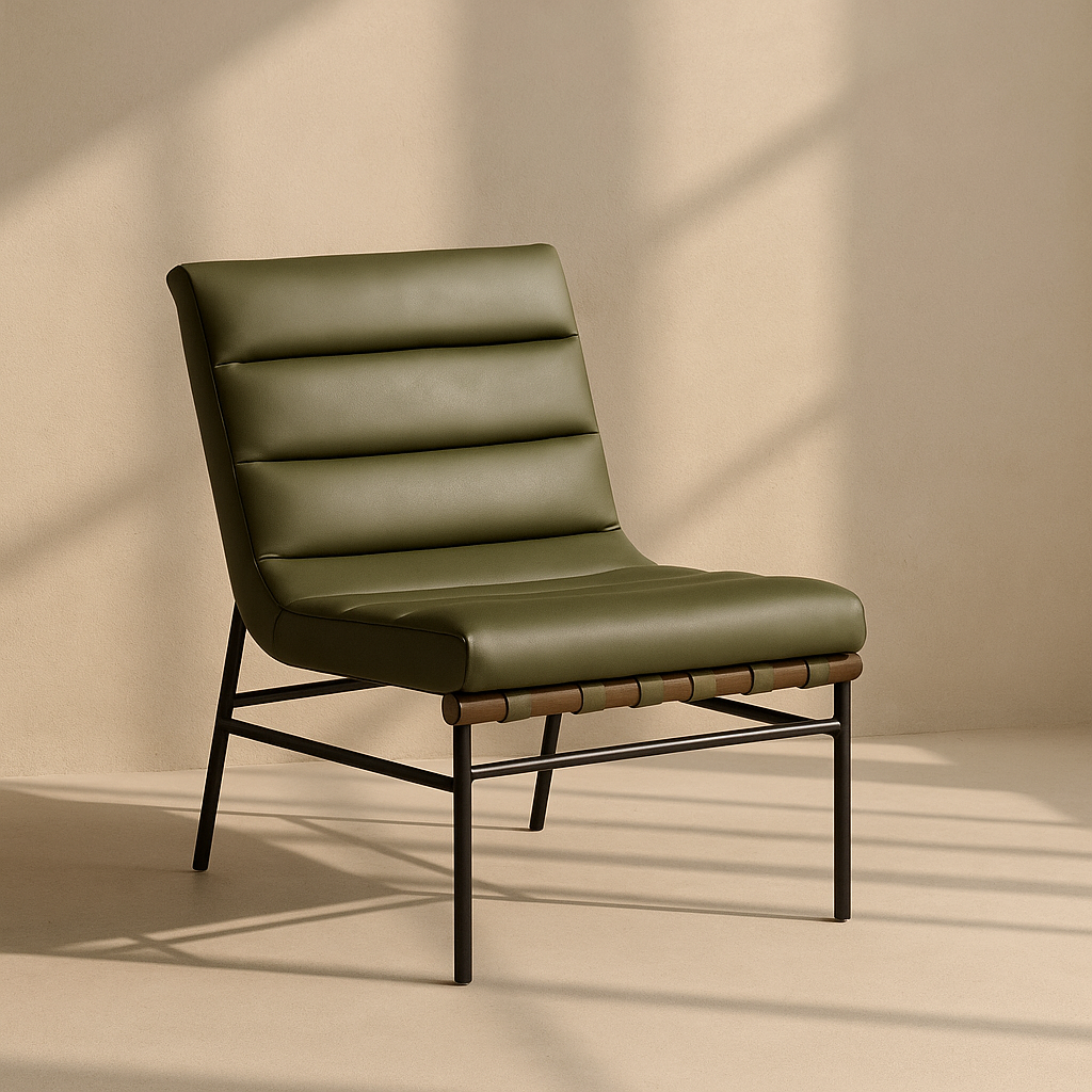 Burke Vegan Leather Accent Chair