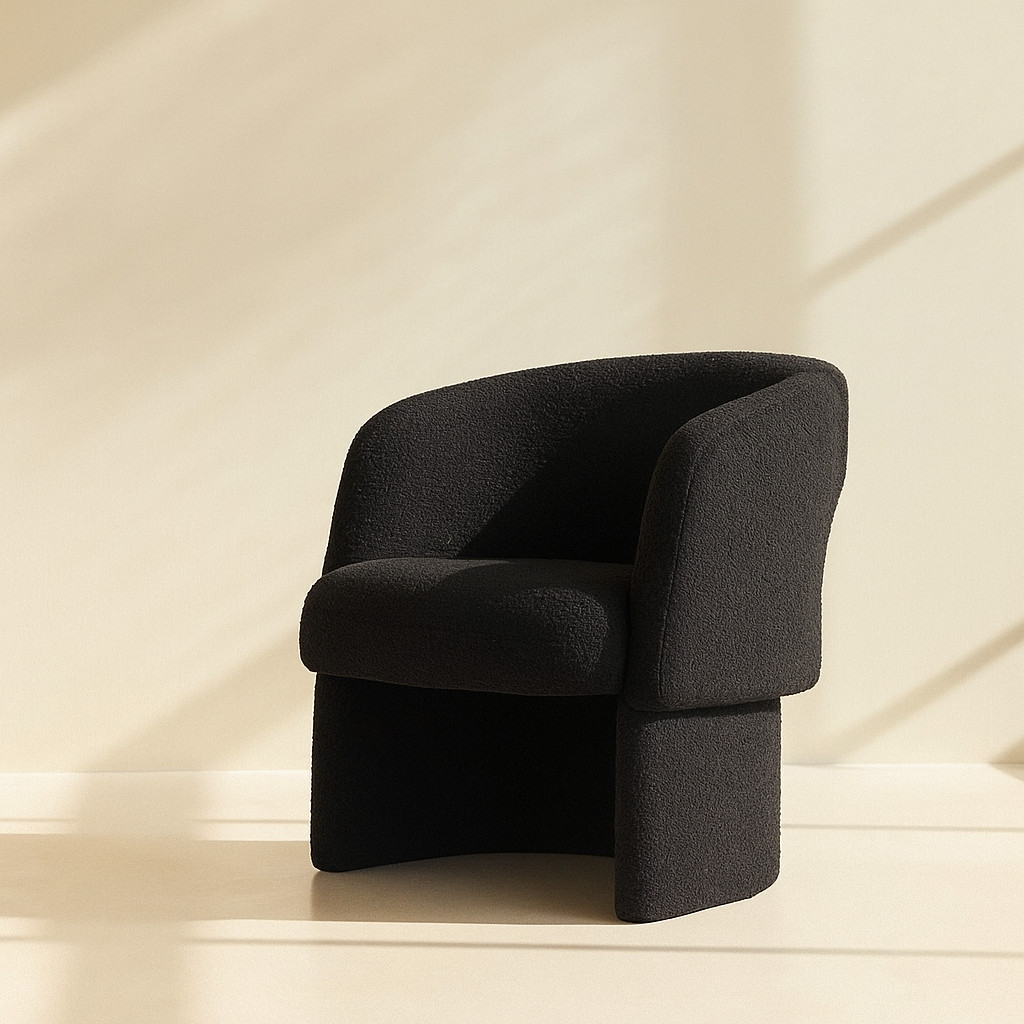 Emmet Boucle Fabric Accent Chair