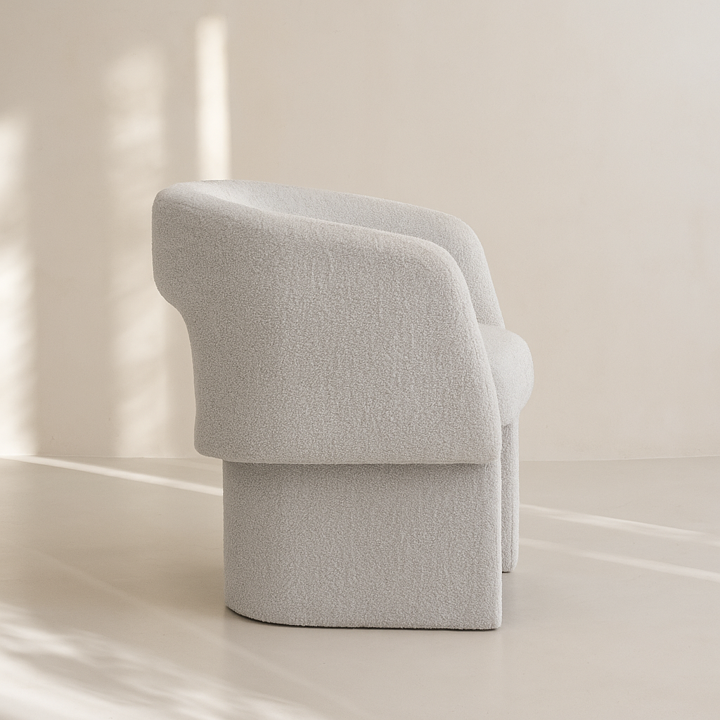 Emmet Boucle Fabric Accent Chair