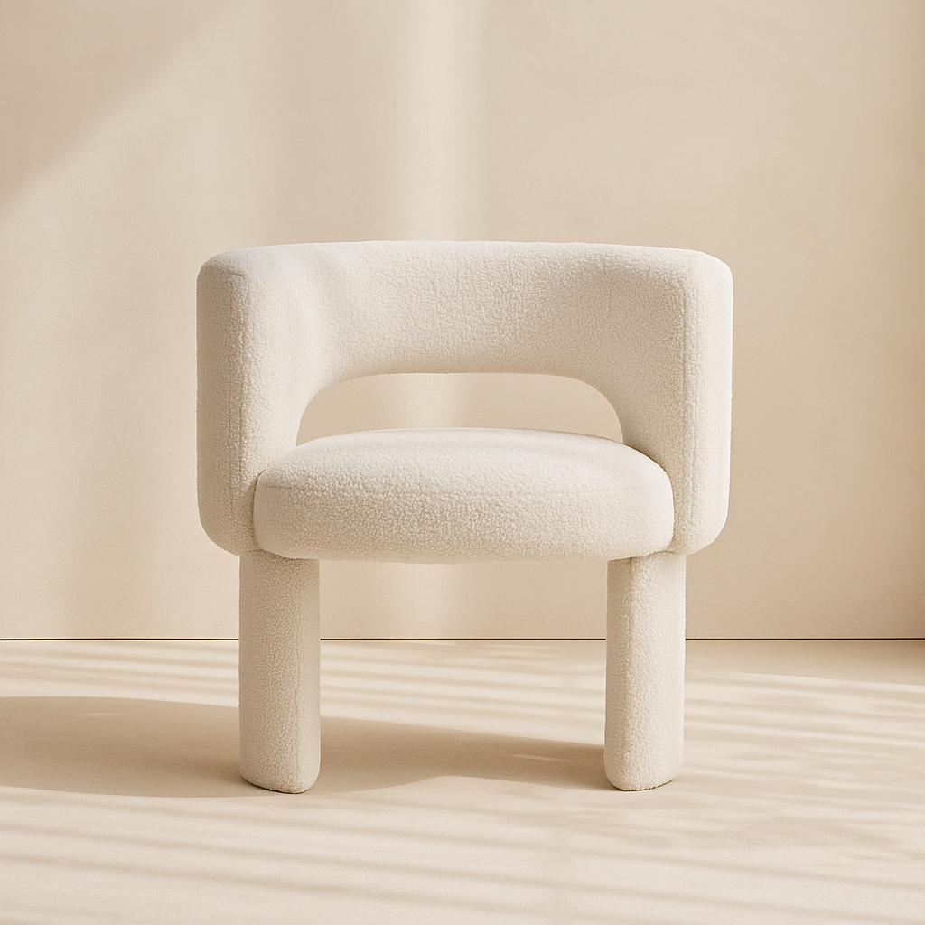 Emmet Boucle Fabric Accent Chair