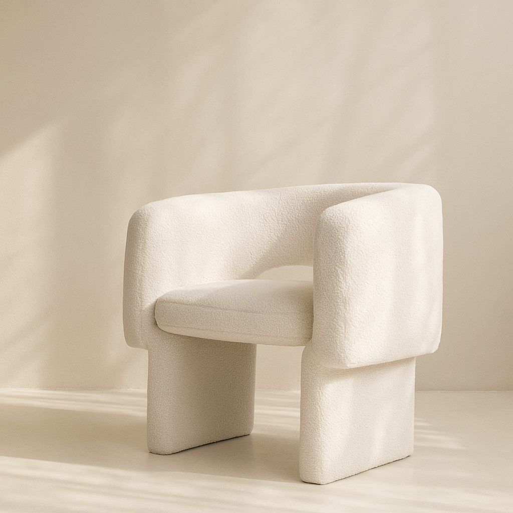 Emmet Boucle Fabric Accent Chair