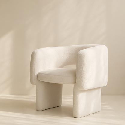Emmet Boucle Fabric Accent Chair