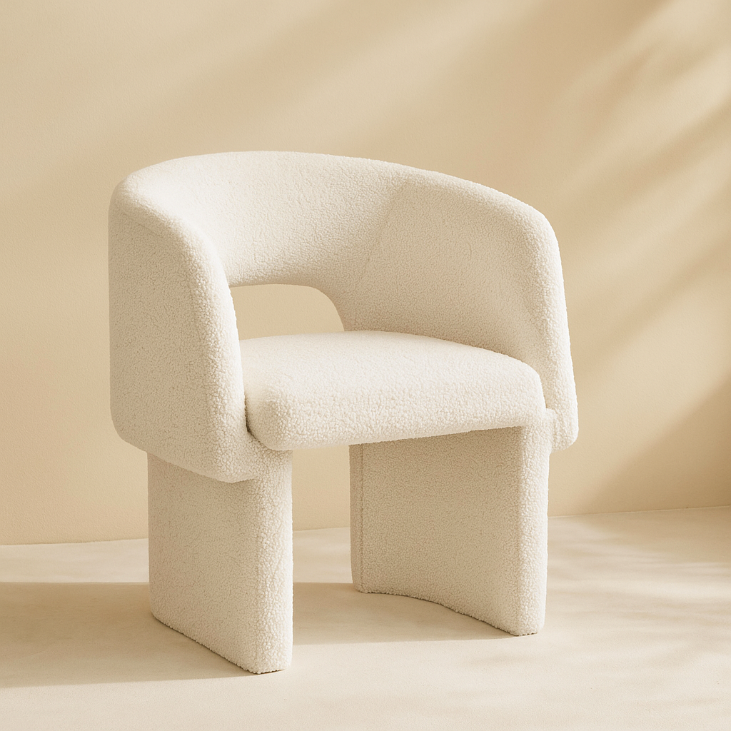 Emmet Boucle Fabric Accent Chair