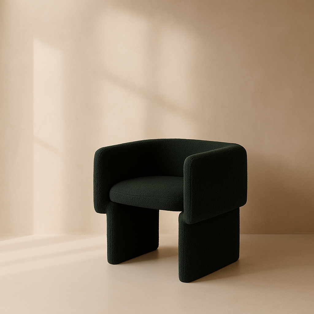 Emmet Boucle Fabric Accent Chair