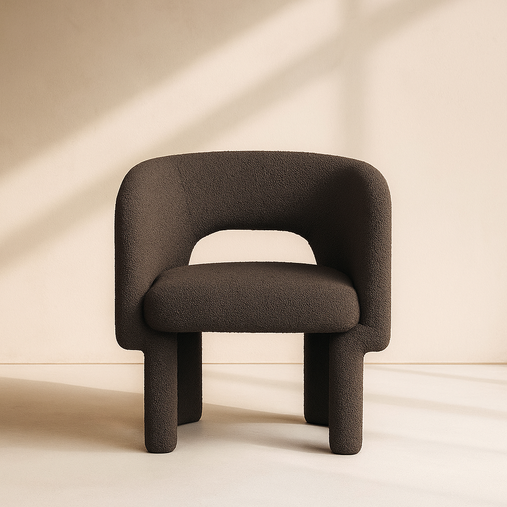 Emmet Boucle Fabric Accent Chair