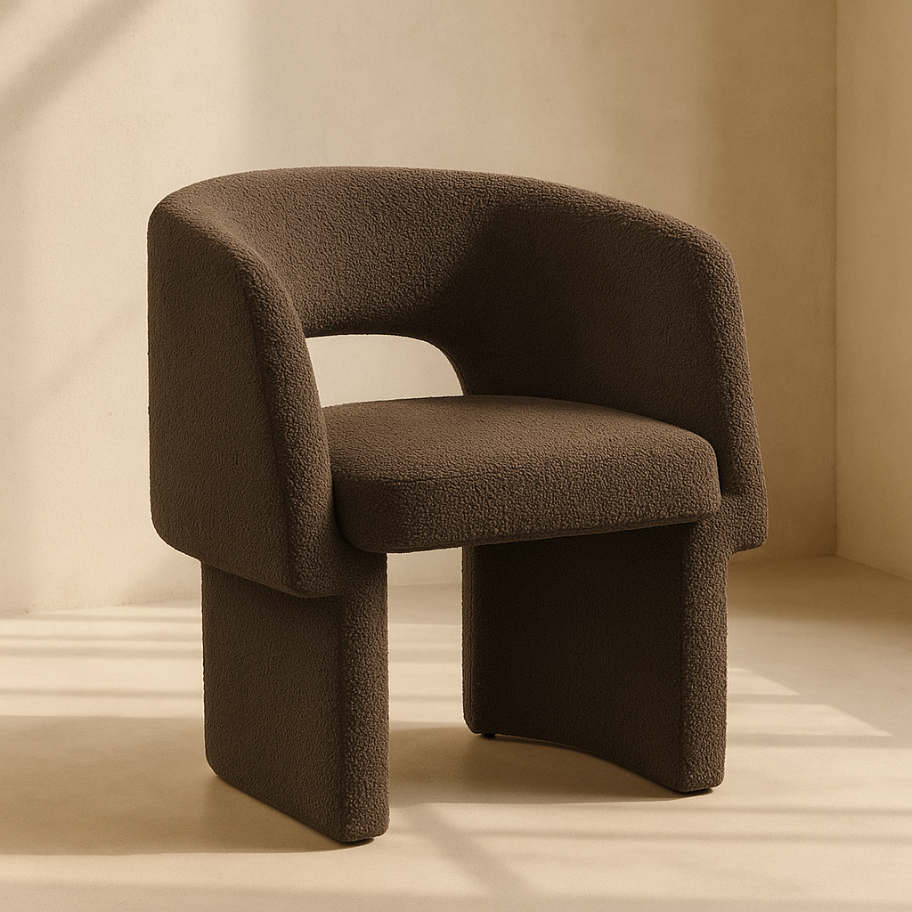 Emmet Boucle Fabric Accent Chair