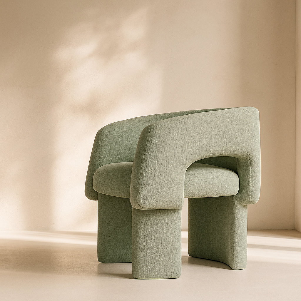 Emmet Chenille Fabric Accent Chair