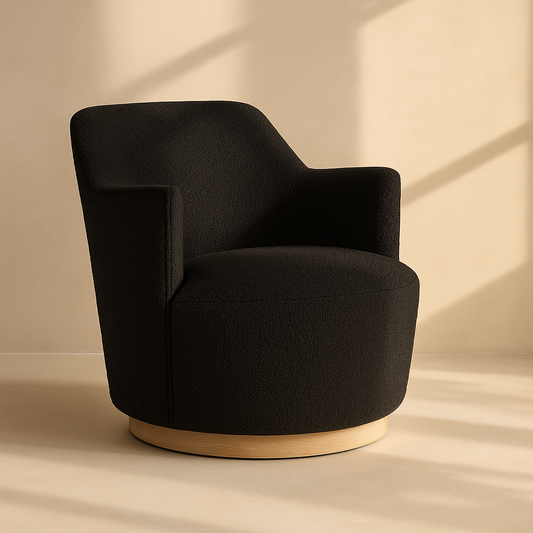 Clarita Boucle Fabric Accent Chair