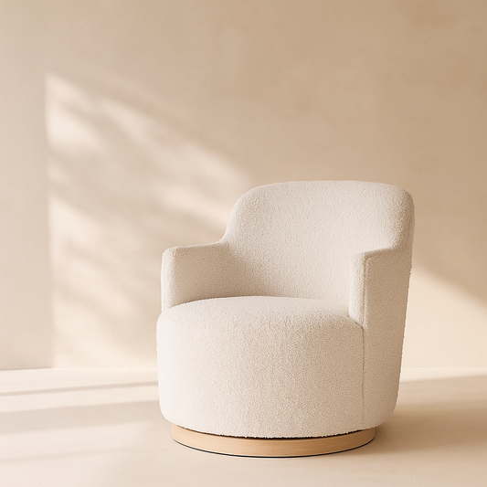 Clarita Boucle Fabric Accent Chair