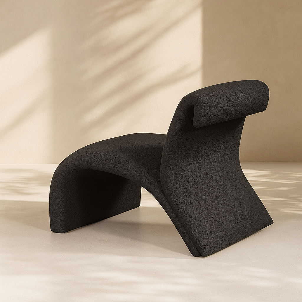 Mulberry Boucle Accent Chair