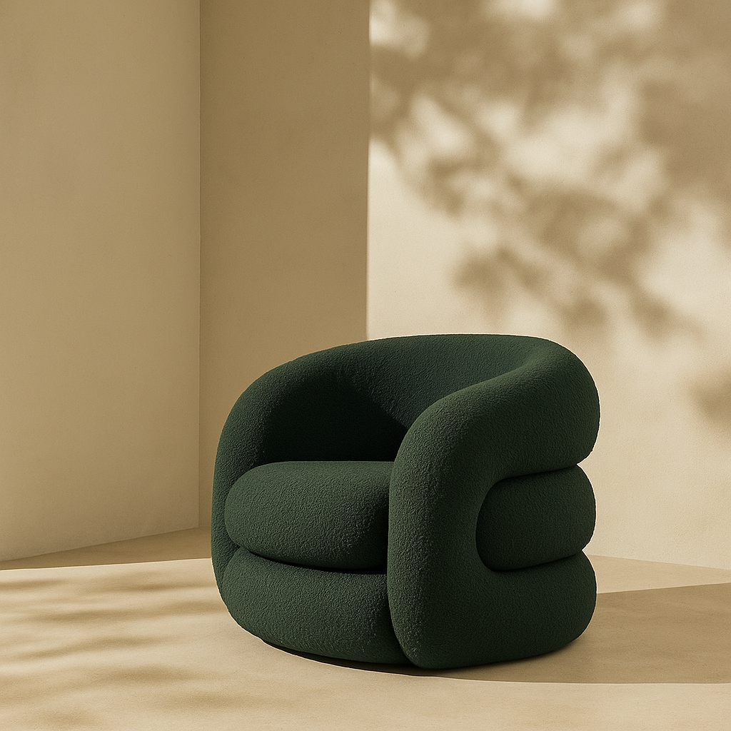 Roxbury Boucle Fabric Accent Chair