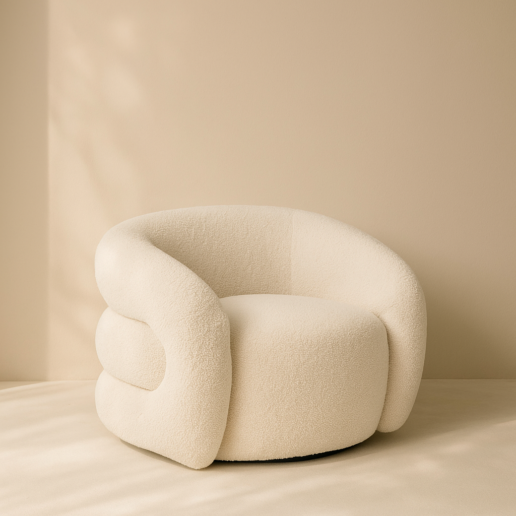 Roxbury Boucle Fabric Accent Chair