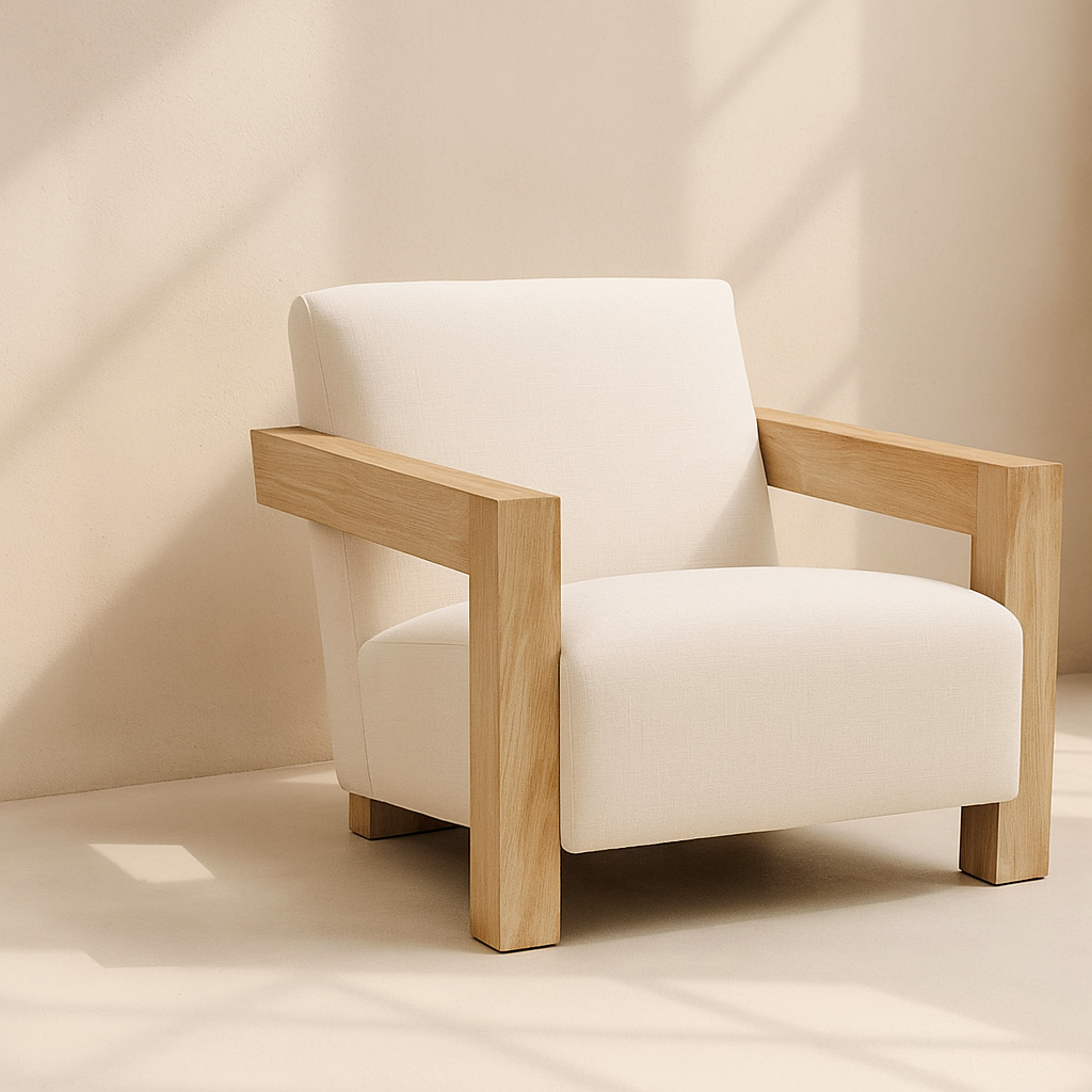 Ward Linen Fabric Accent Chair