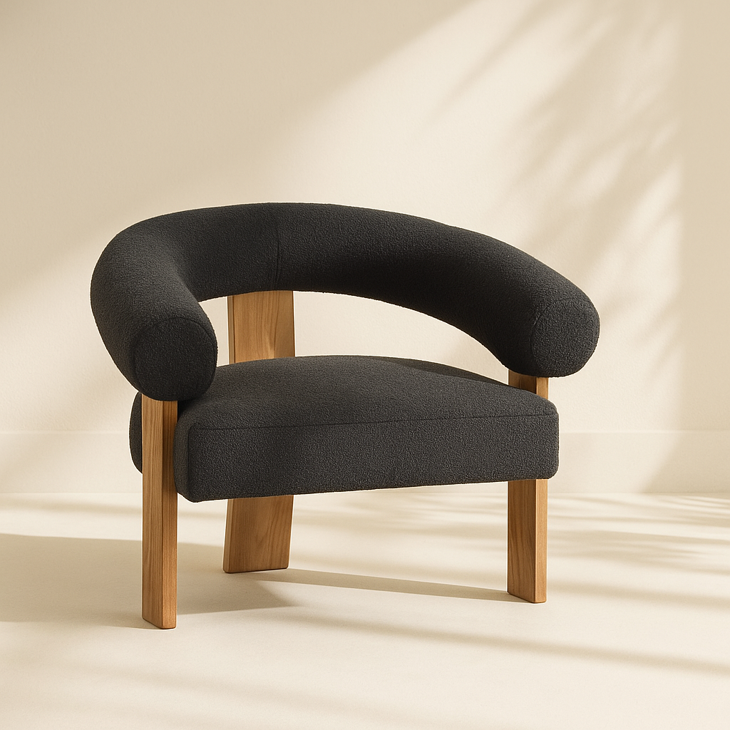 Winston Boucle Fabric Accent Chair