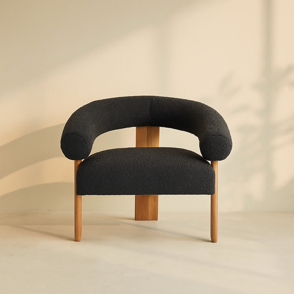 Winston Boucle Fabric Accent Chair