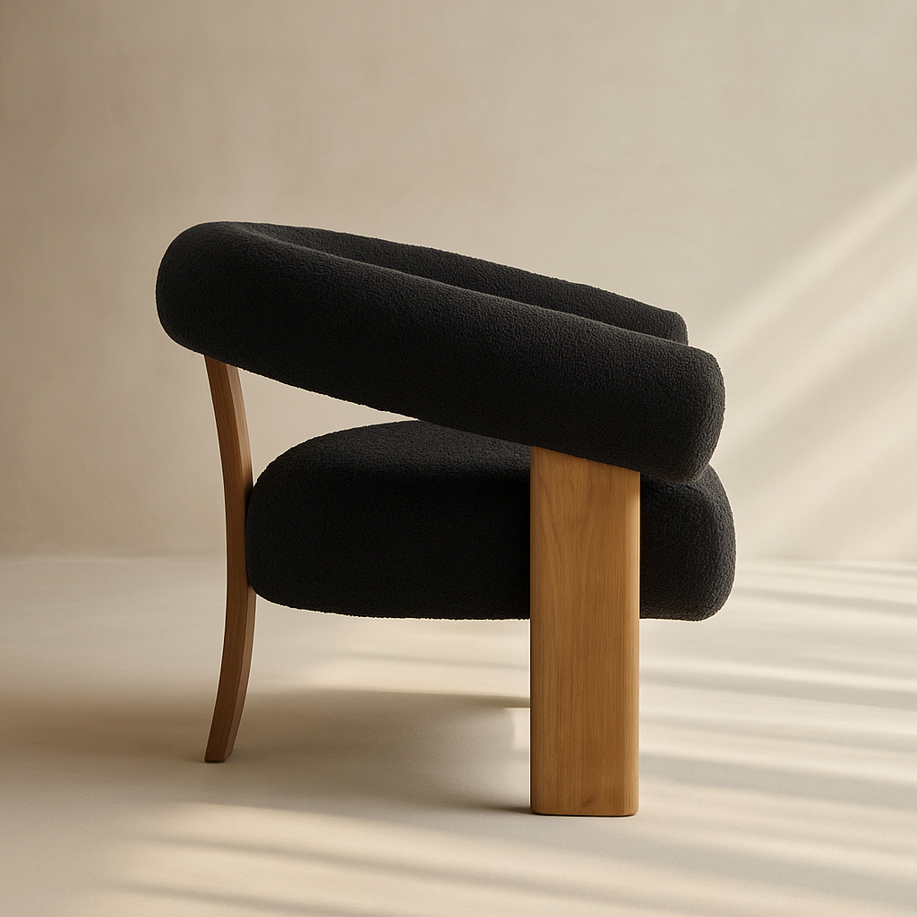 Winston Boucle Fabric Accent Chair