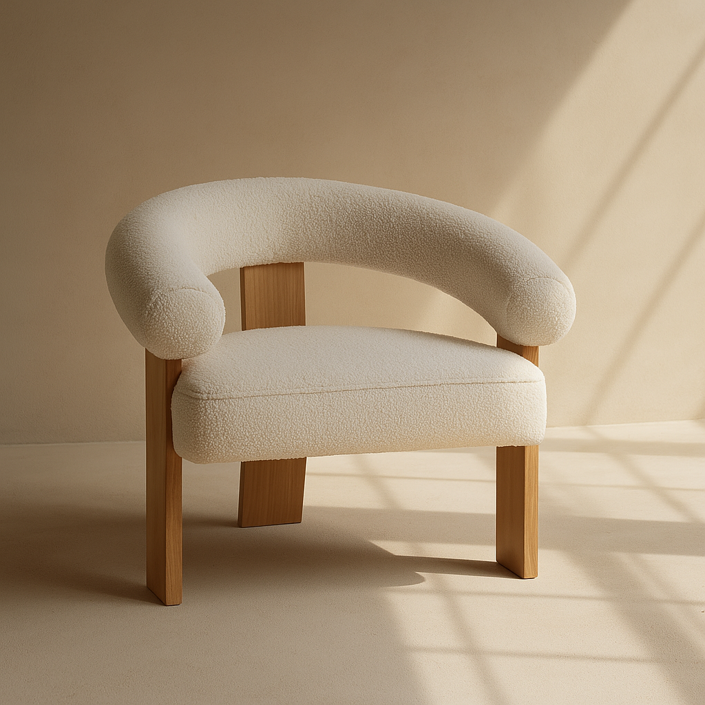 Winston Boucle Fabric Accent Chair