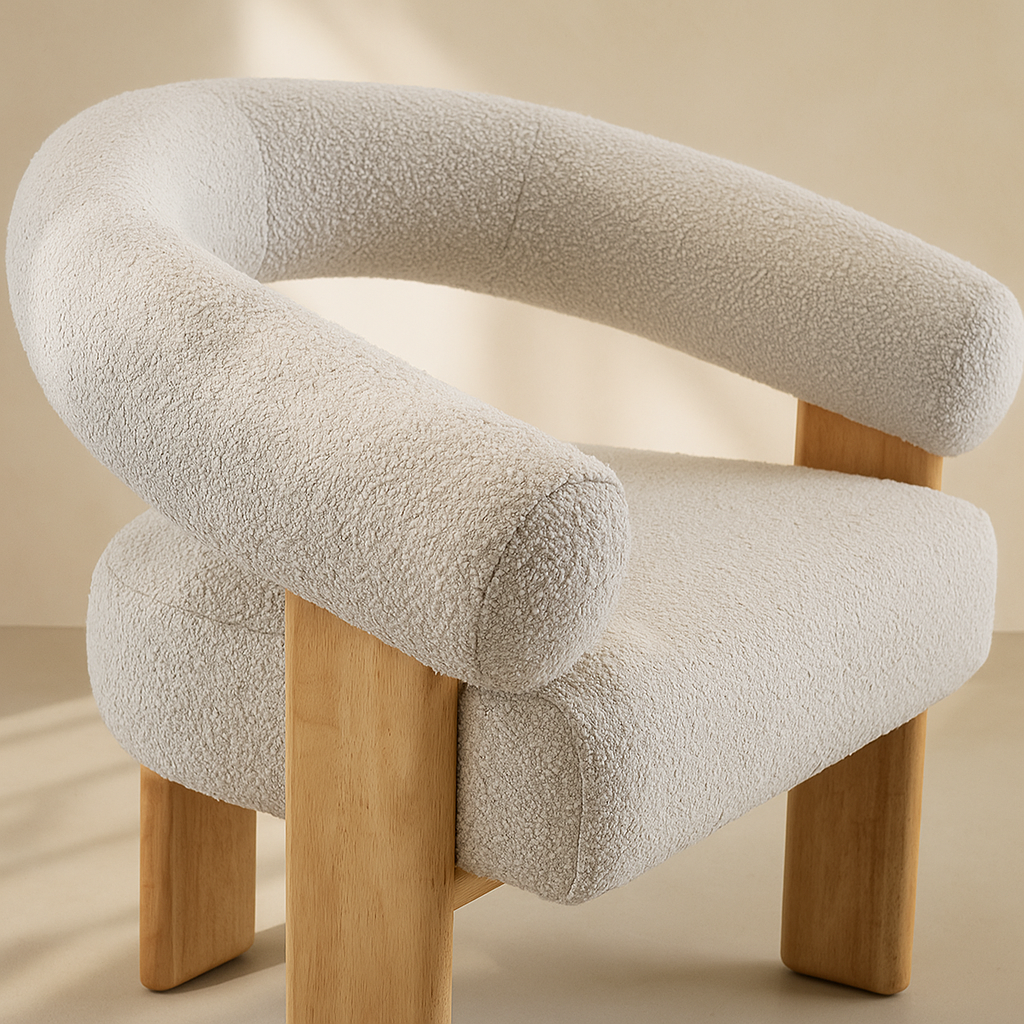 Winston Boucle Fabric Accent Chair