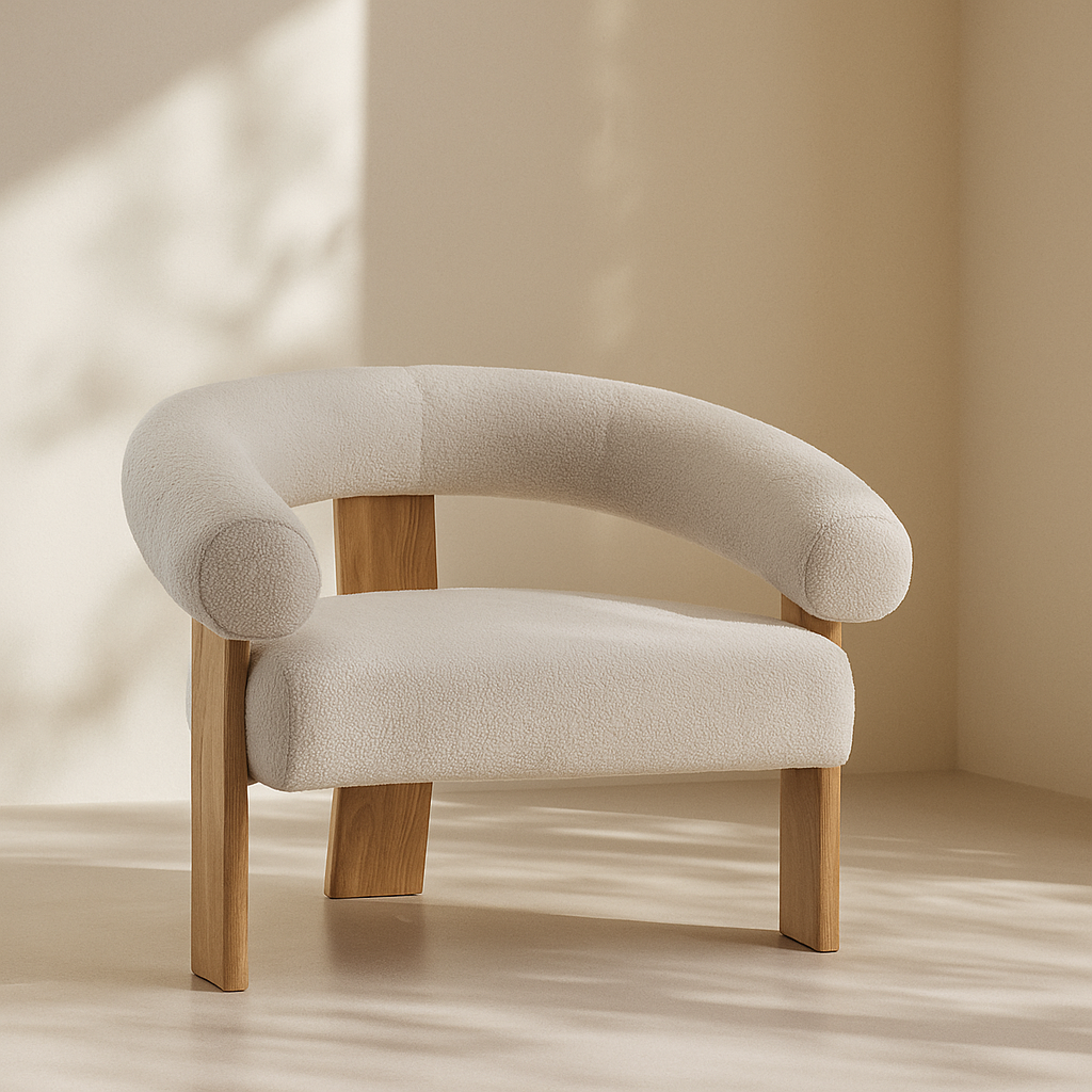 Winston Boucle Fabric Accent Chair