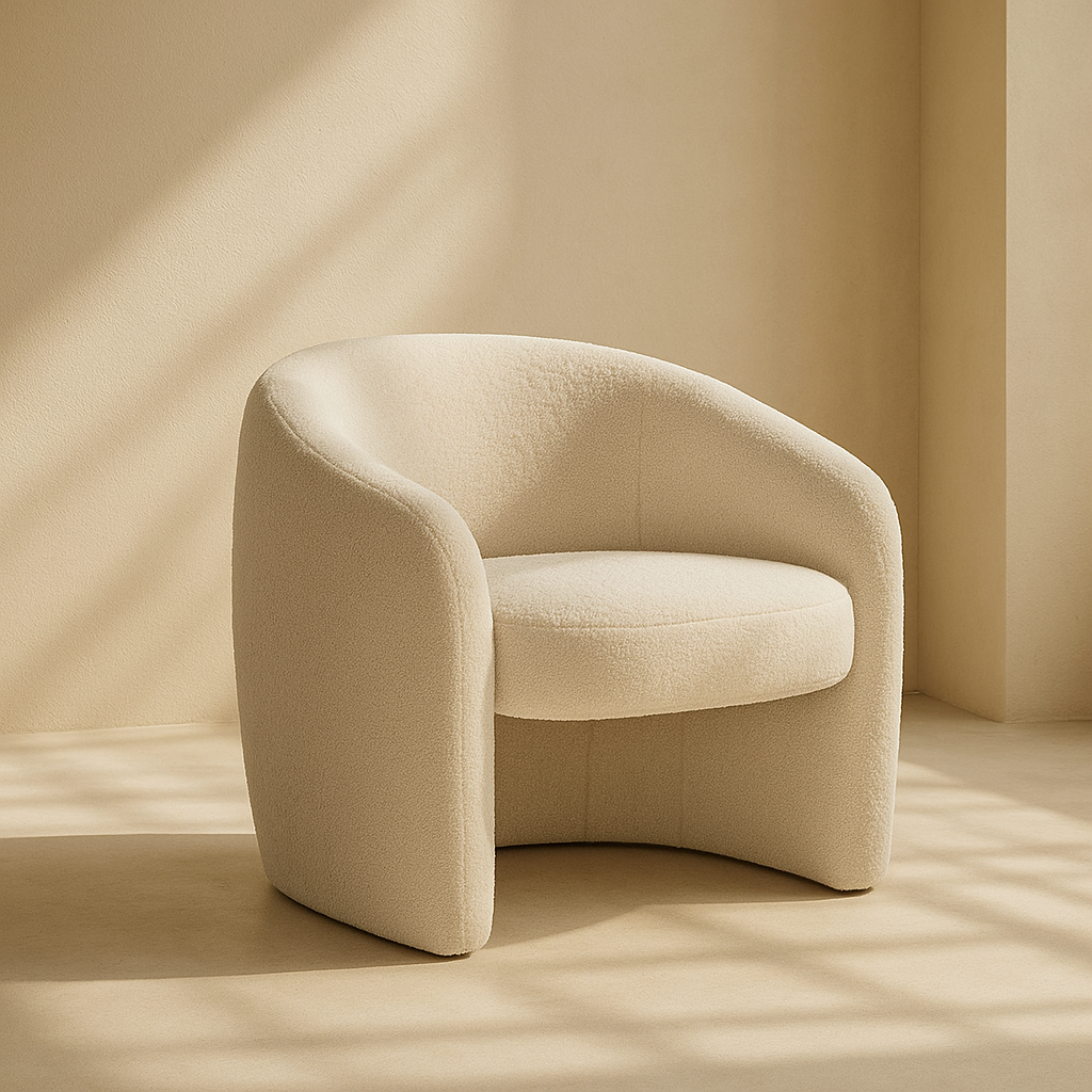 Acadia Boucle Fabric Accent Chair