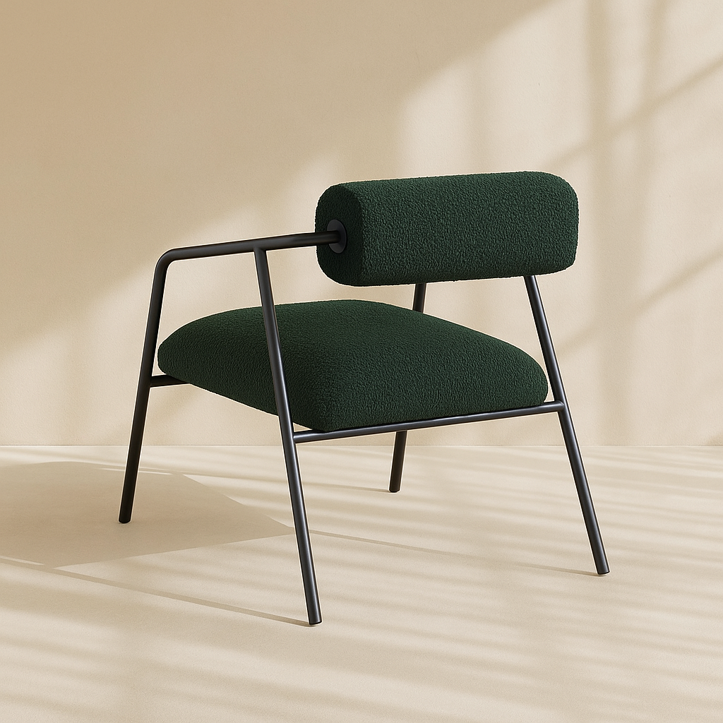 Carly Boucle Fabric Accent Chair