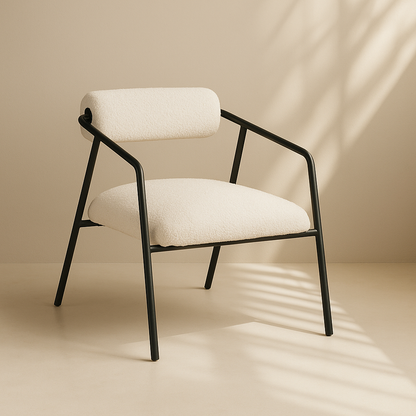 Carly Boucle Fabric Accent Chair