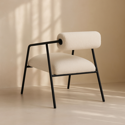 Carly Boucle Fabric Accent Chair